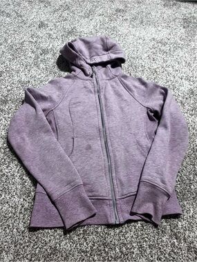 Lululemon Scuba Hoodie Lavender Purple Zip Up Jacket Women’s Size 4 Thumbholes